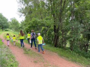 A family hits the trails with preservation kits