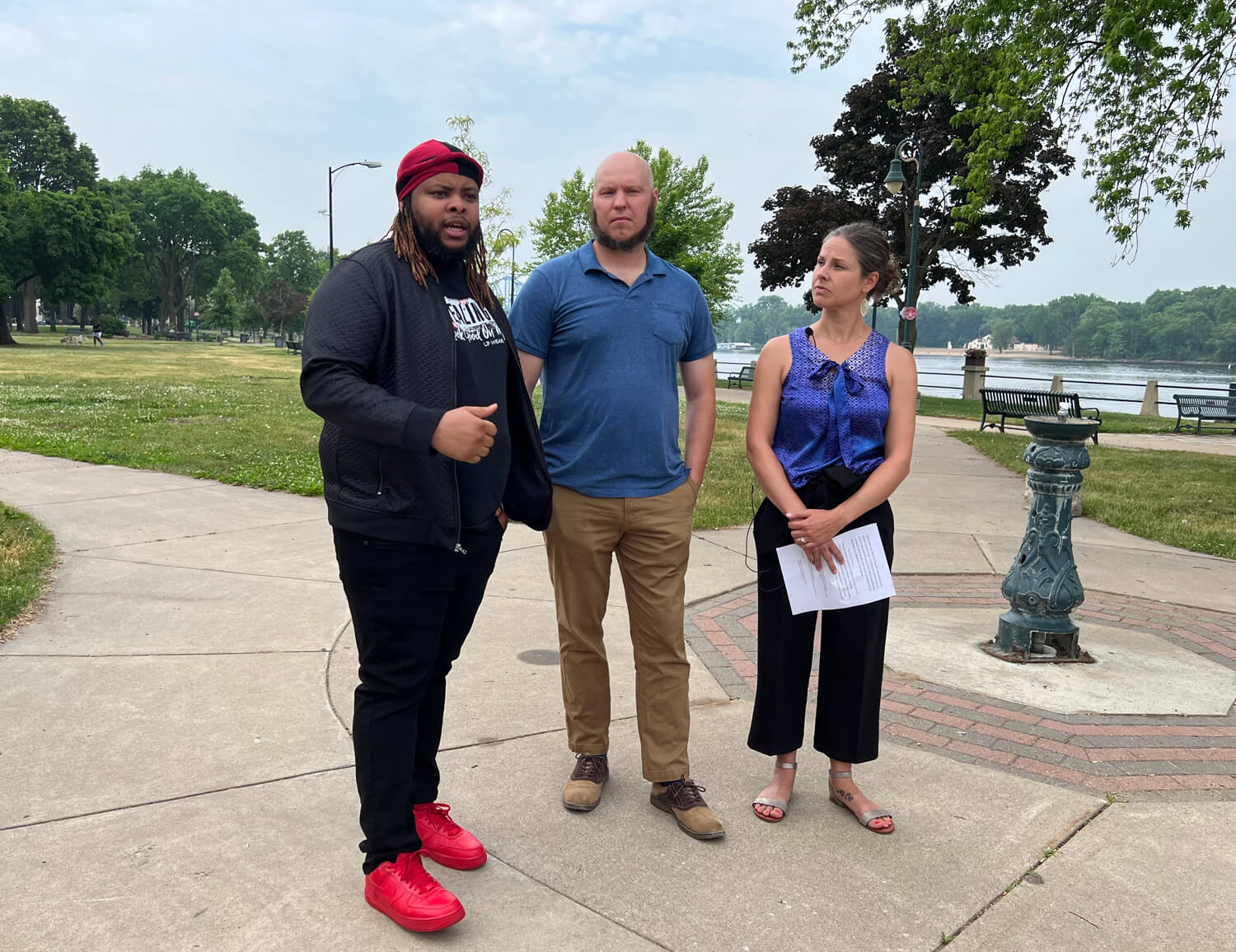 BIPOC Mental Health Scholarship Fund collaborators Shaundel Spivey from B.L.A.C.K.; Chris Kuhl, Peace of Mind Counseling; Jamie Schloegel, La Crosse Community Foundation