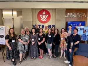 16 area nonprofit leaders gather to celebrate completion of the Certificate in Nonprofit Leadership Development, a joint program of La Crosse Community Foundation and Viterbo University's Center for Professional Learning.