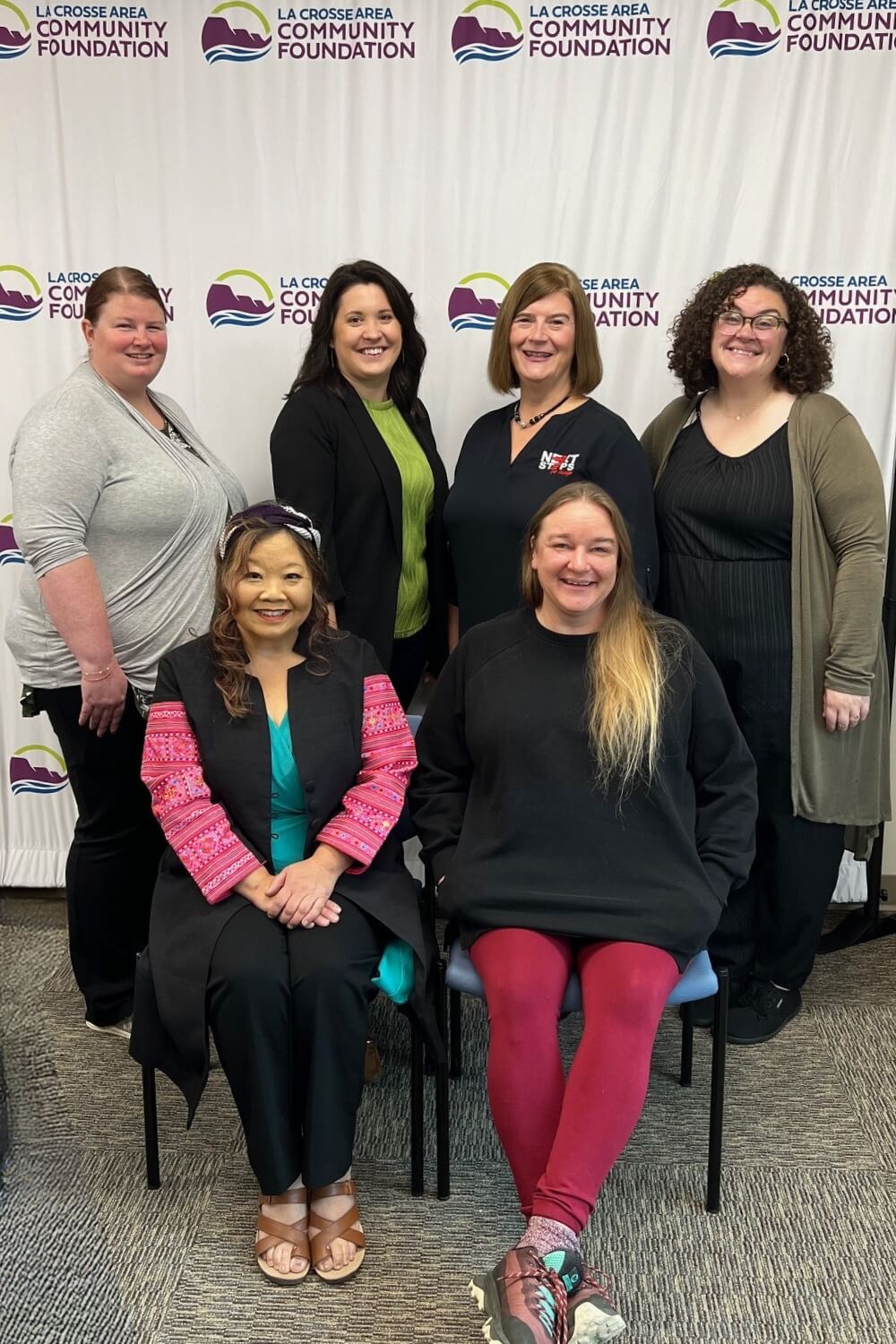 As LACF announces its new major grants program, staff and grant recipients stop for a photo.